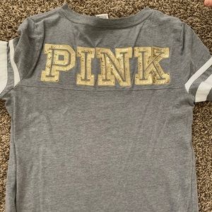VS PINK Bling v neck tee size L